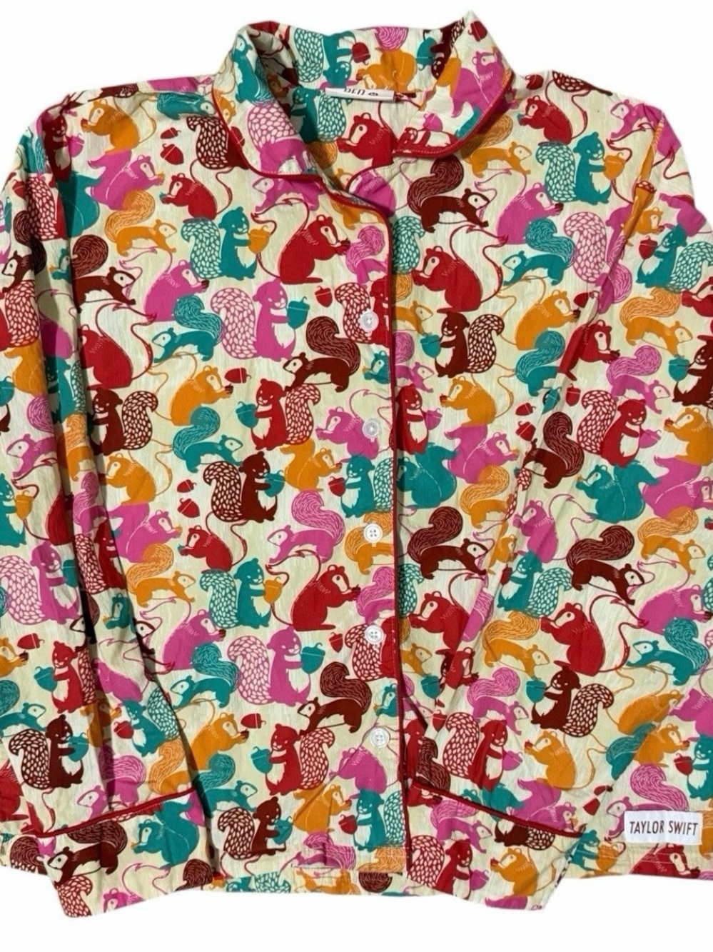 Taylor Swift Red “We Are Never Ever Ever Getting Back Together” Squirrel PJs L - Picture 4 of 8